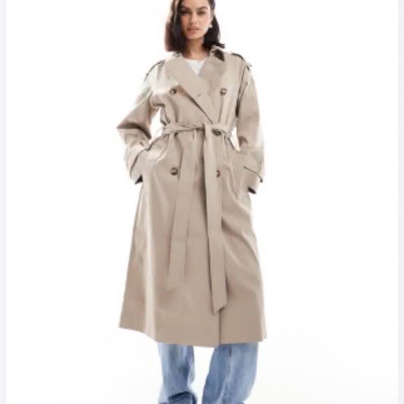 ASOS Jackets & Blazers - ASOS Beige Trench Coat